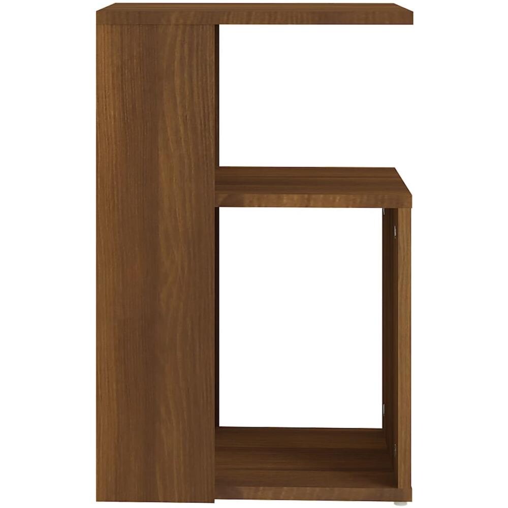 Tavolino Da Salotto Rovere Marrone 36x30x56cm Legno Multistrato - Foto 3