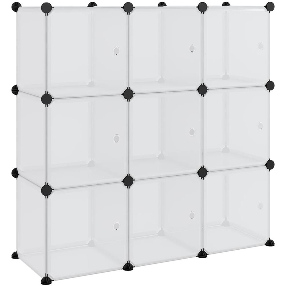 Organizzatore Portaoggetti Con 9 Cubi E Ante Trasparenti In Pp - Foto 2