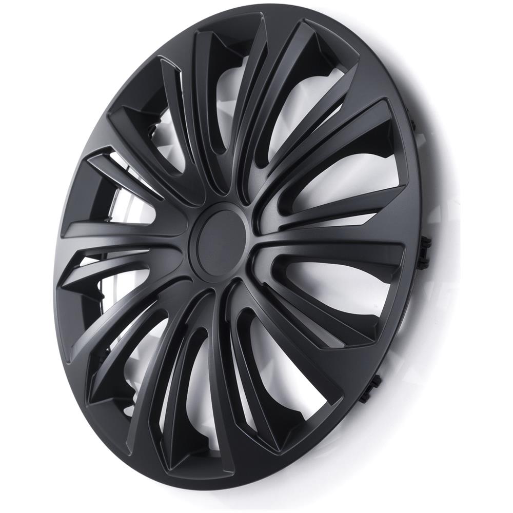 Set Di 4 Copricerchi 14 "" Strong Colore Nero Opaco - Foto 2