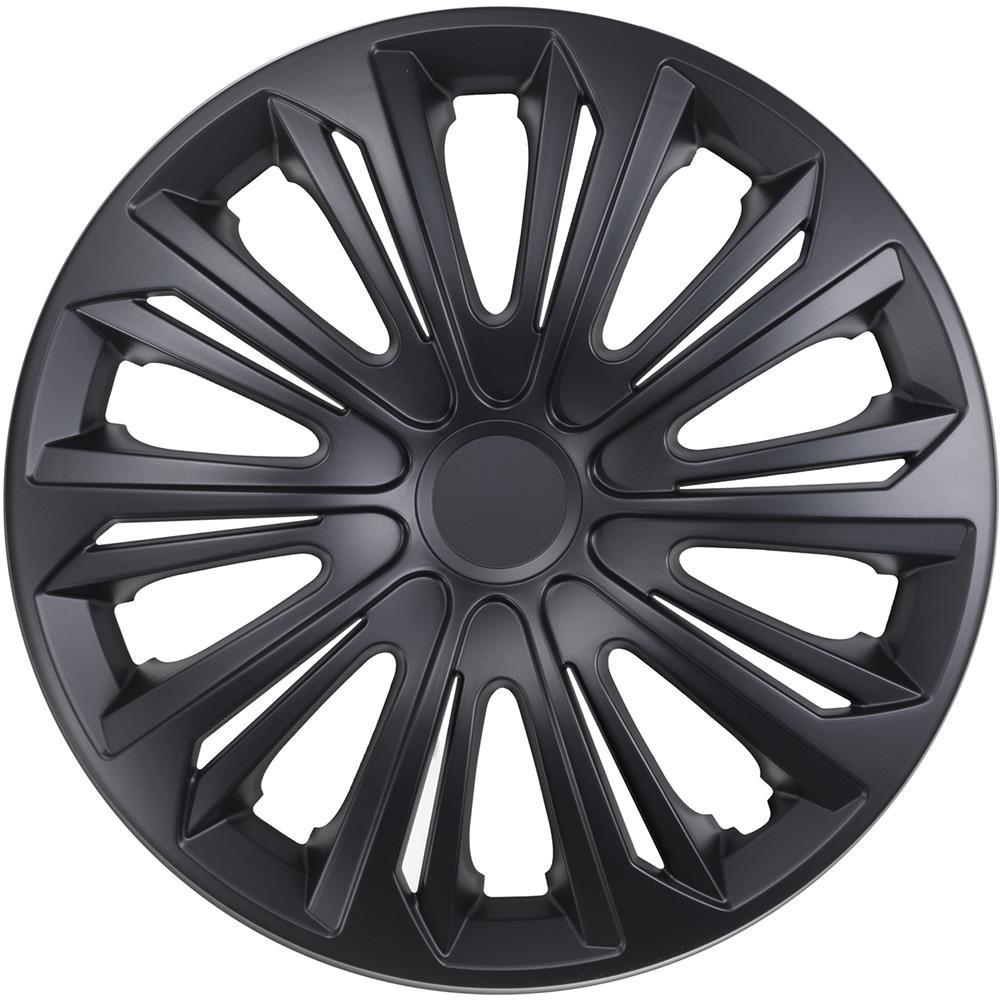 Set Di 4 Copricerchi 14 "" Strong Colore Nero Opaco - Foto 1