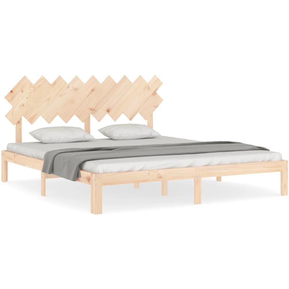 Giroletto con Testiera Super King Size in Legno Massello - Foto 2