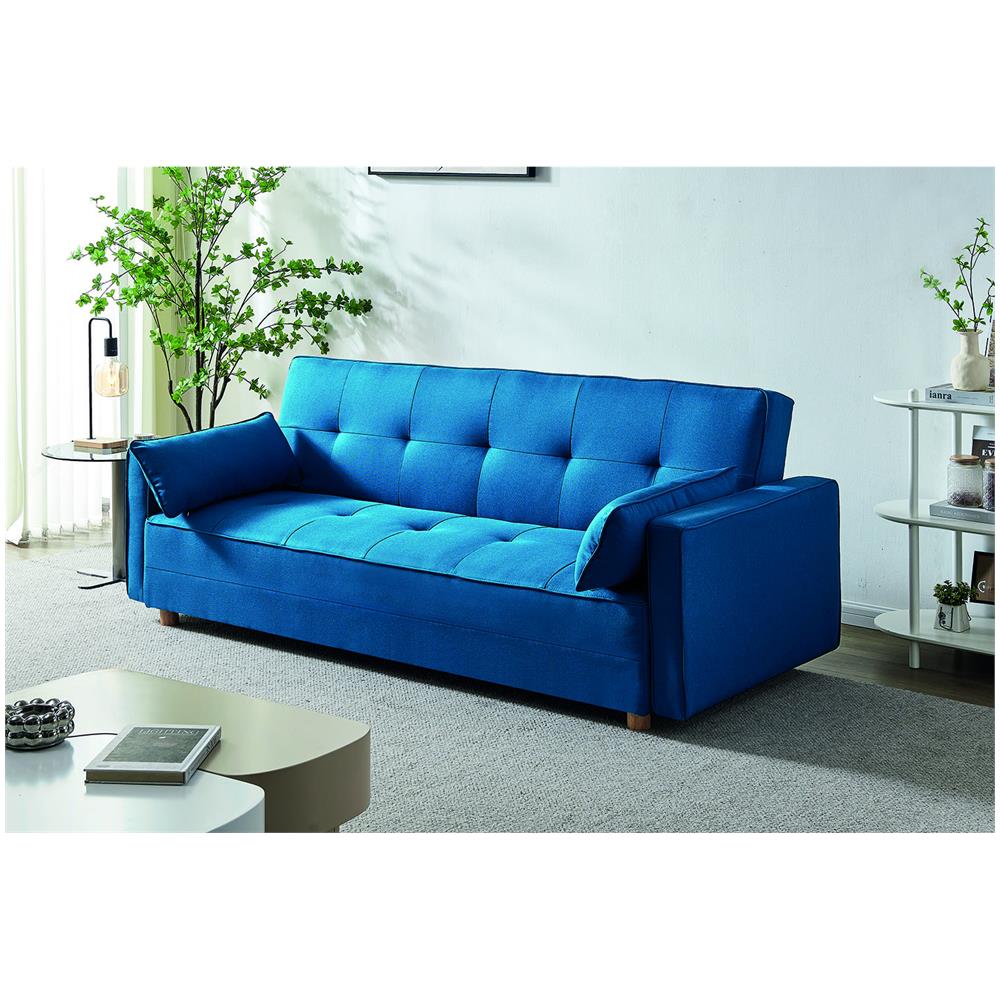 Copenhague Divano Trasformabile Scandinavo 3 Posti Blu Anatra - Foto 2