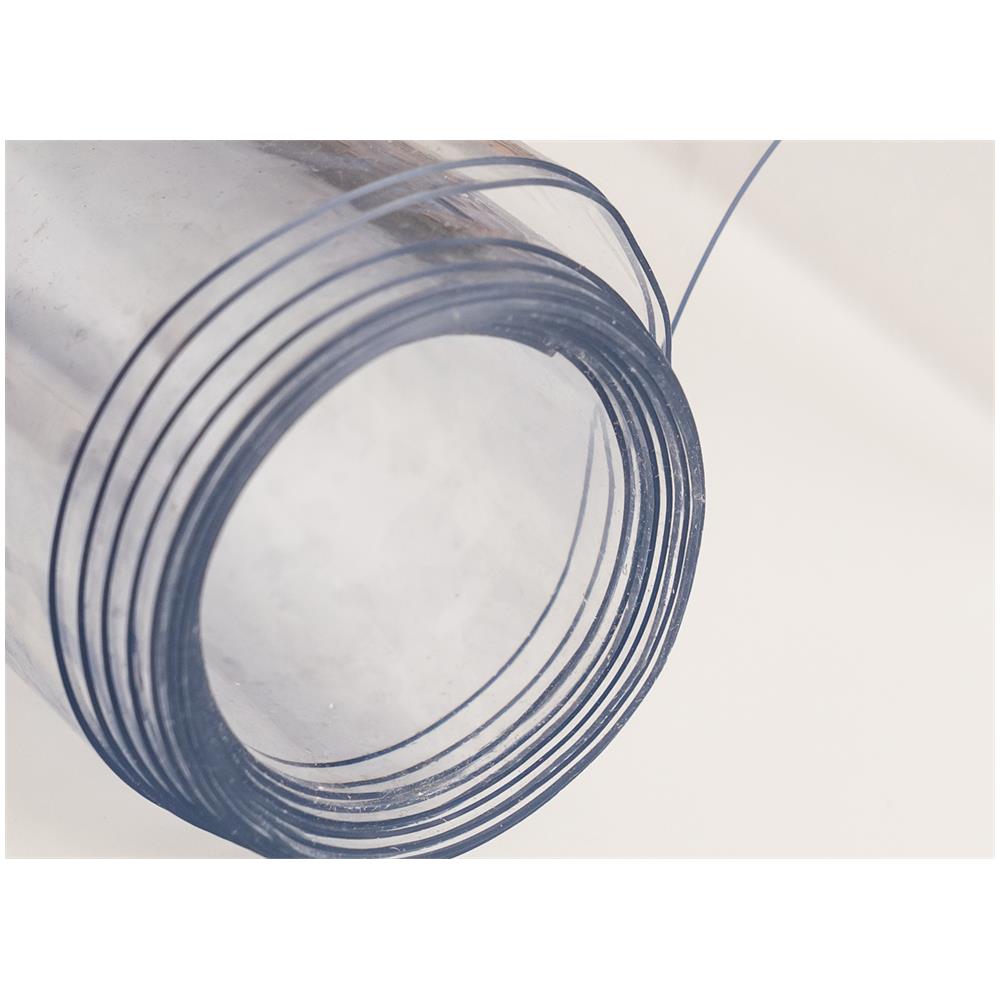 Tovaglia Antimacchia Plastificata Pvc Trasparente Proteggi Tavolo 140x400 Trasparente - Foto 3