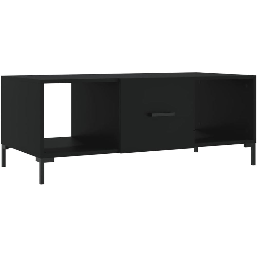Tavolino Da Salotto Nero 102x50x40 Cm In Legno Multistrato - Foto 2