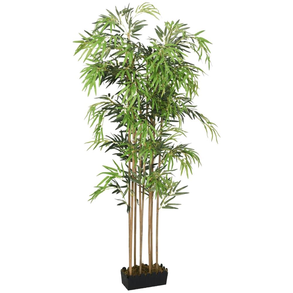 Albero Bambù Artificiale 730 Foglie 120 Cm Verde - Foto 1