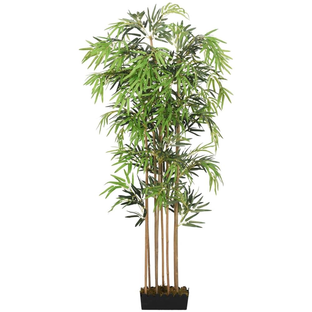 Albero Bambù Artificiale 730 Foglie 120 Cm Verde - Foto 2