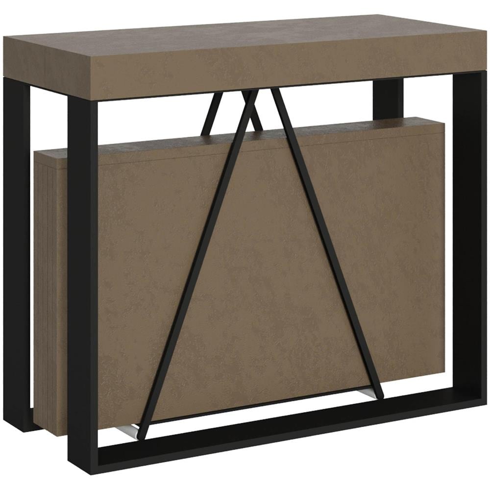 Consolle allungabile 90x40/196 cm Sketa Small tortora telaio antracite - Foto 1