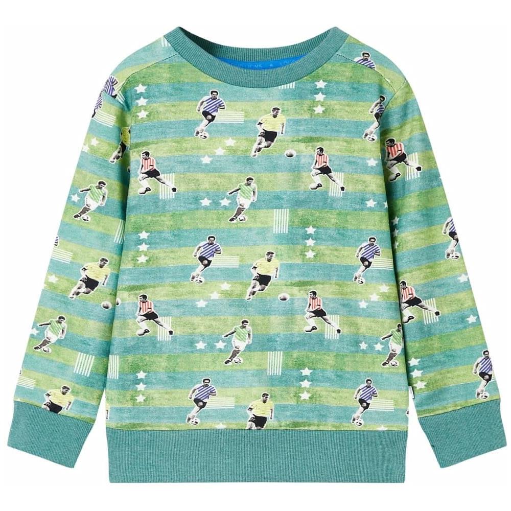 Felpa da Bambino Verde Chiaro Mélange 104 - Foto 1