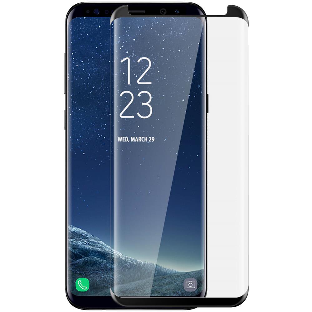 Pellicola In Vetro Temperato Con Bordi Curvi + Contorni Neri Samsung Galaxy S8 - Foto 1