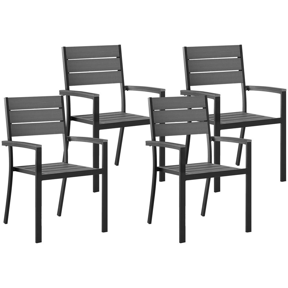 Set Di 4 Sedie Da Giardino Grigio Prato - Foto 1
