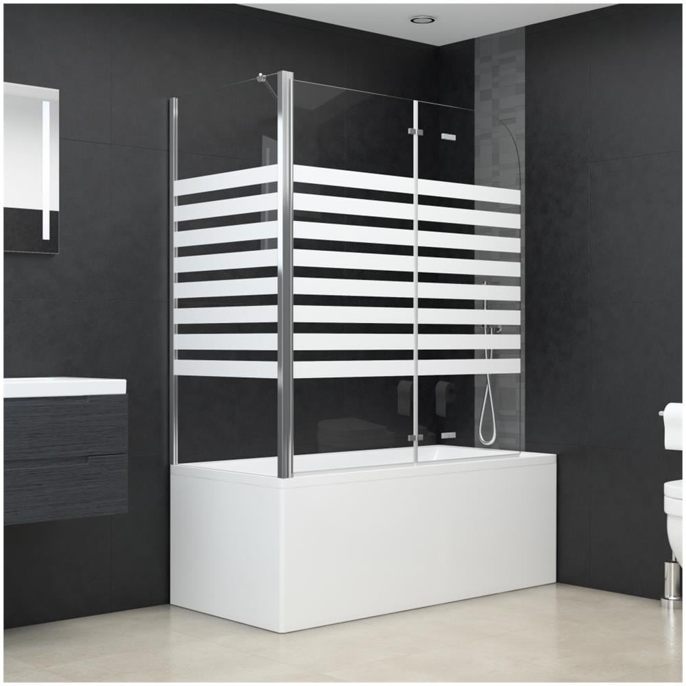 Cabina da Bagno 120x68x130 cm in Vetro Temperato a Righe - Foto 2