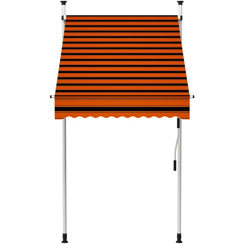 Tenda da Sole Retrattile Manuale 100 cm Arancione e Marrone - Foto 2
