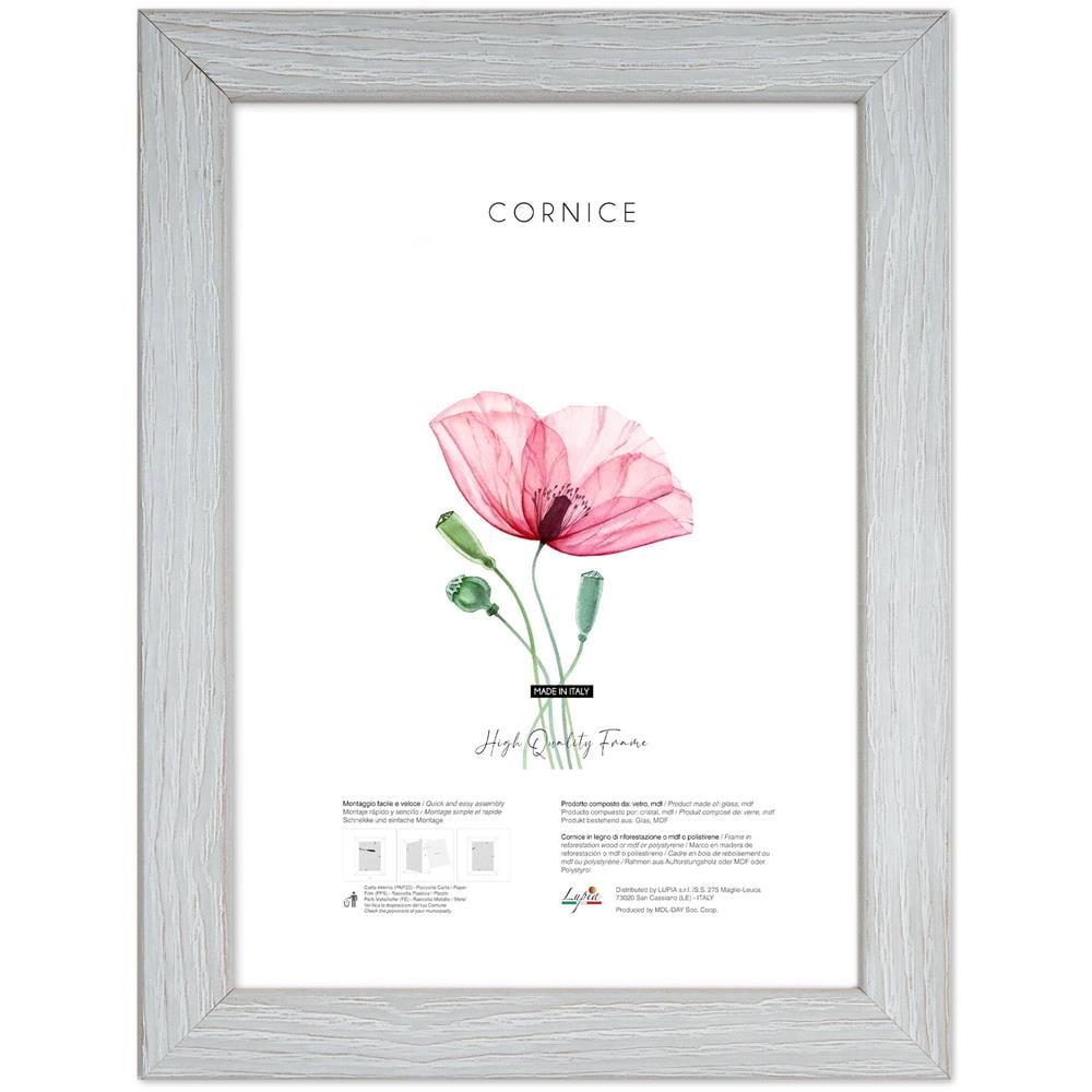 LUPIA - Cornice Portafoto In Legno Da Parete Shabby Chic GREY Grigia - Foto 6