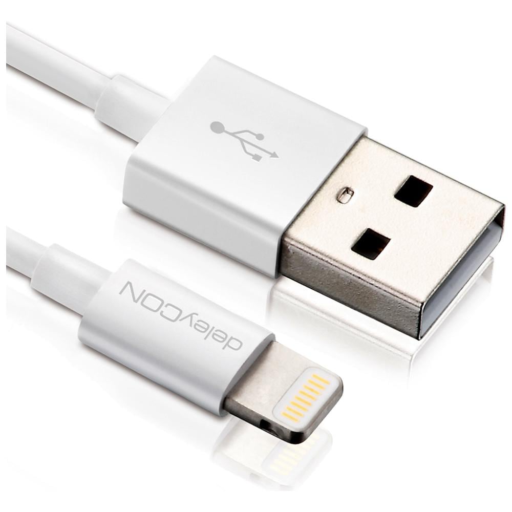 Lightning / USB, 2m, USB A, Lightning, Maschio / maschio, Dritto, Dritto, Bianco - Foto 1