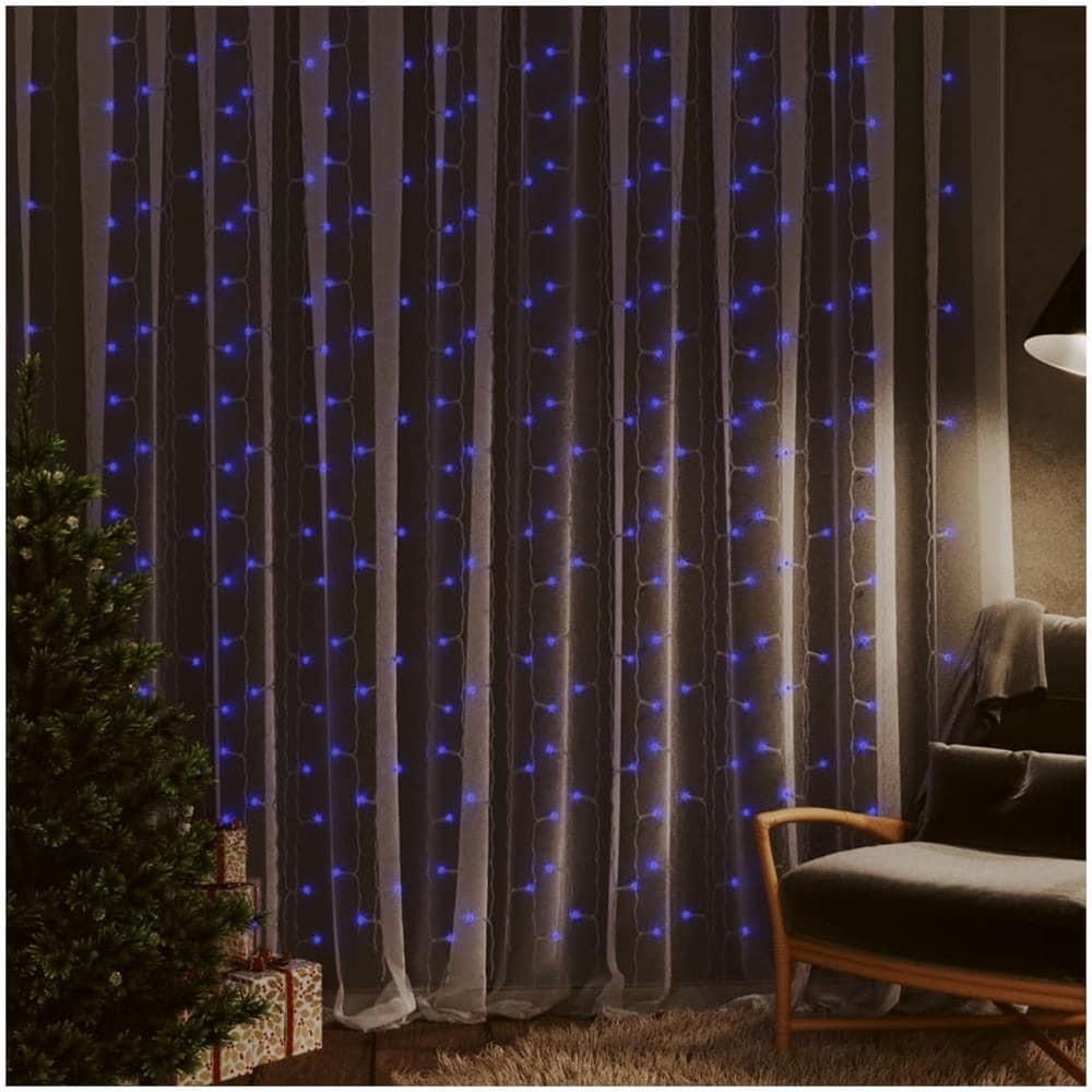 Tenda Luci a Ghiaccioli 3x3m 300 LED Blu 8 Funzioni - Foto 1