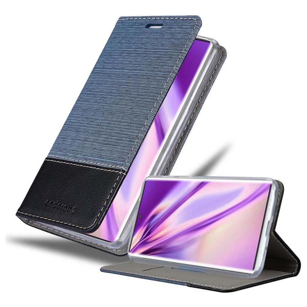 Custodia Compatibile Con Samsung Galaxy Note 10 Plus In Blu Scuro Nero - Coperchio Protettiva Con Chiusura Magnetica, Funzione Stand E Tasca Per Le Carte - Foto 1