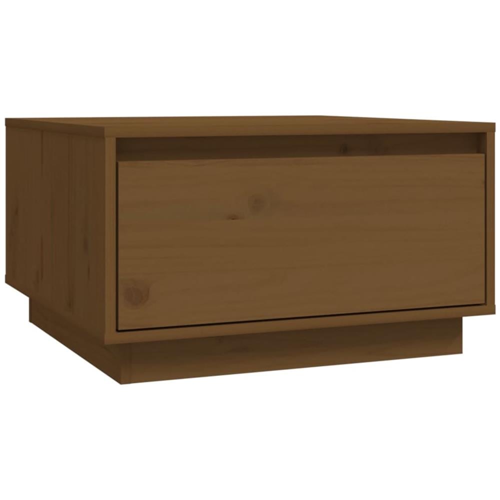 Tavolino Da Salotto Miele 55x56x32 Cm Legno Massello Di Pino - Foto 2