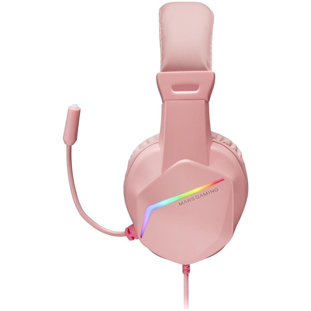 MH122 Cuffia Gaming Stereo Padiglione Auricolare Cablato con Microfono Integrato Colore Rosa - Foto 3