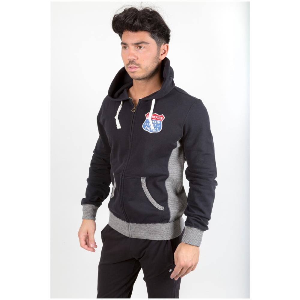 Felpa Full Zip Cappuccio Route 66 Nero Grigio L - Foto 2