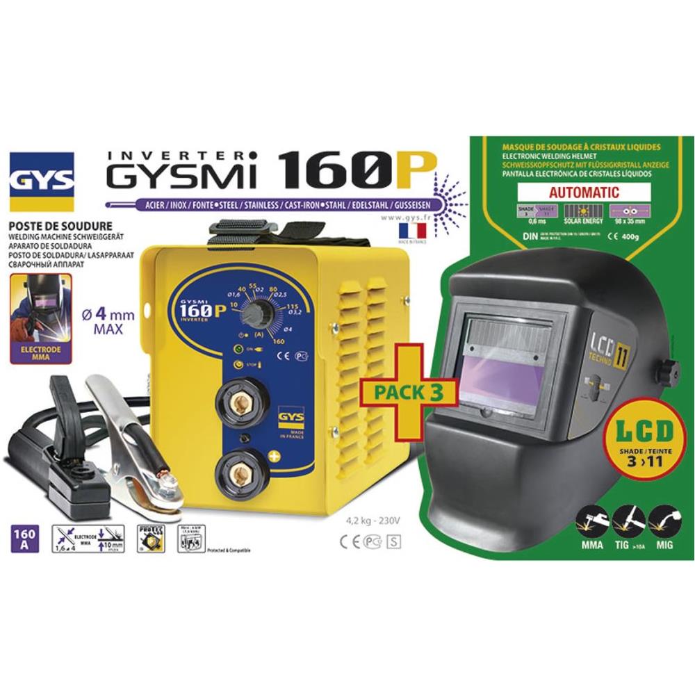 Alimentazione Di Saldatura mi 160p Con Maschera Lcd Techno 11 10-160 A - Foto 6