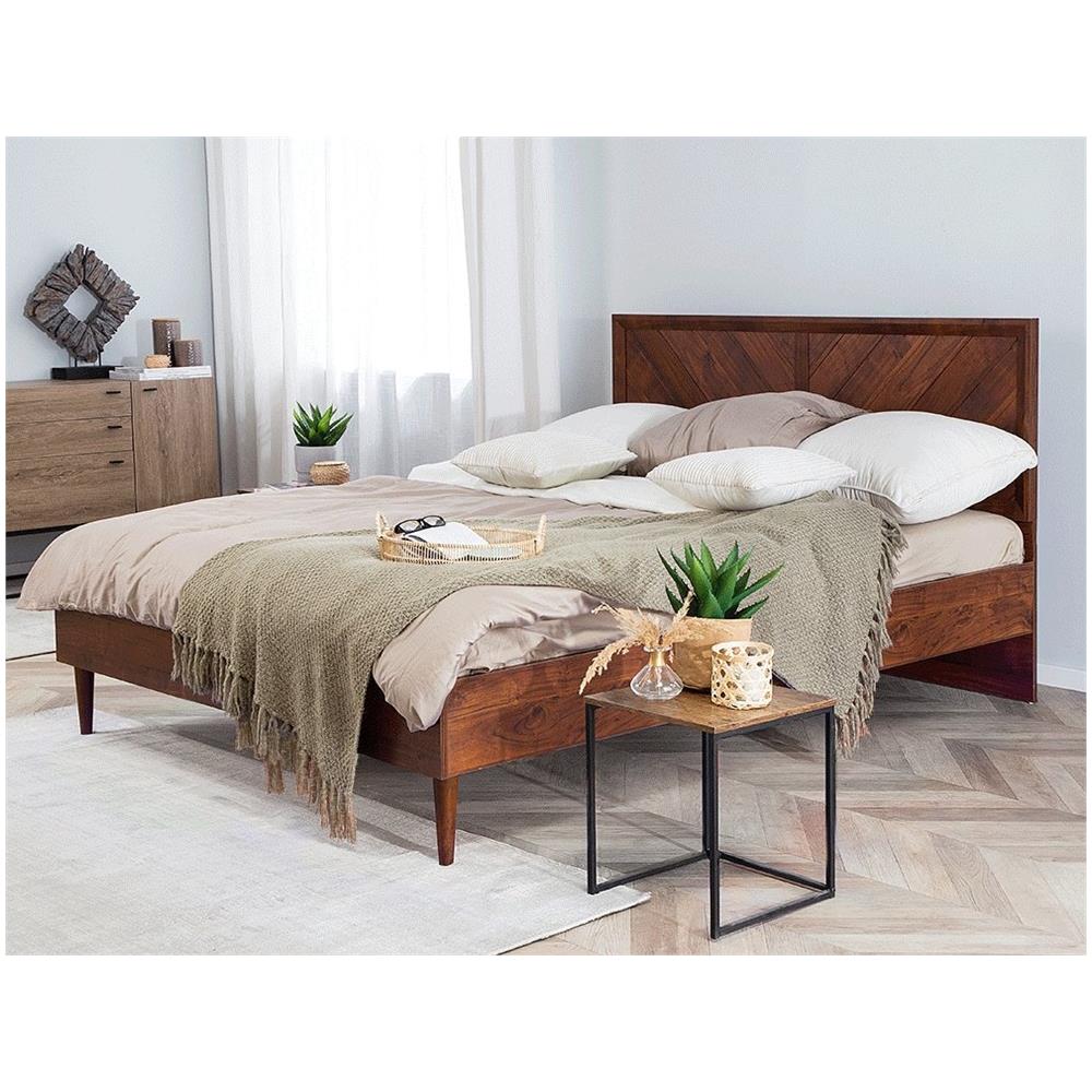 Letto In Legno Marrone Scuro E Led 160x200cm Mialet - Foto 2