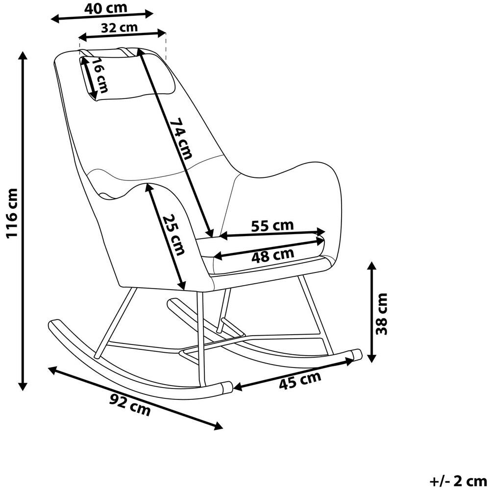 Sedia A Dondolo In Tessuto Giallo Arrie - Foto 2