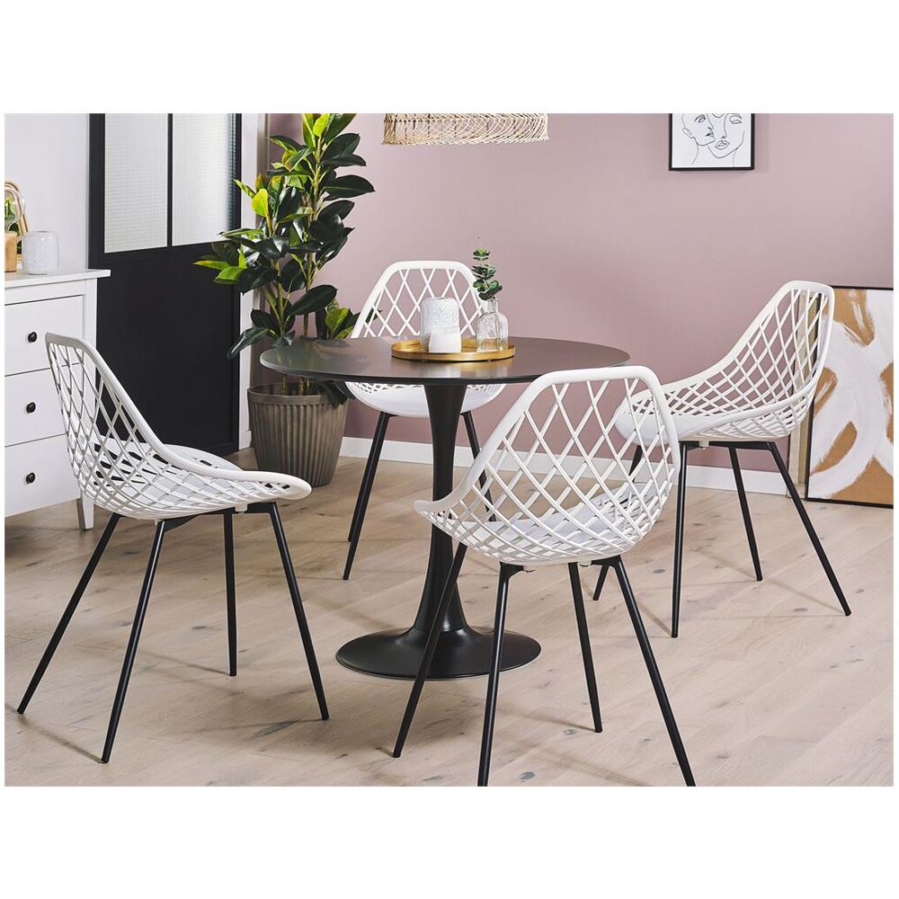 Set Di 2 Sedie Da Pranzo Bianche Canton - Foto 1