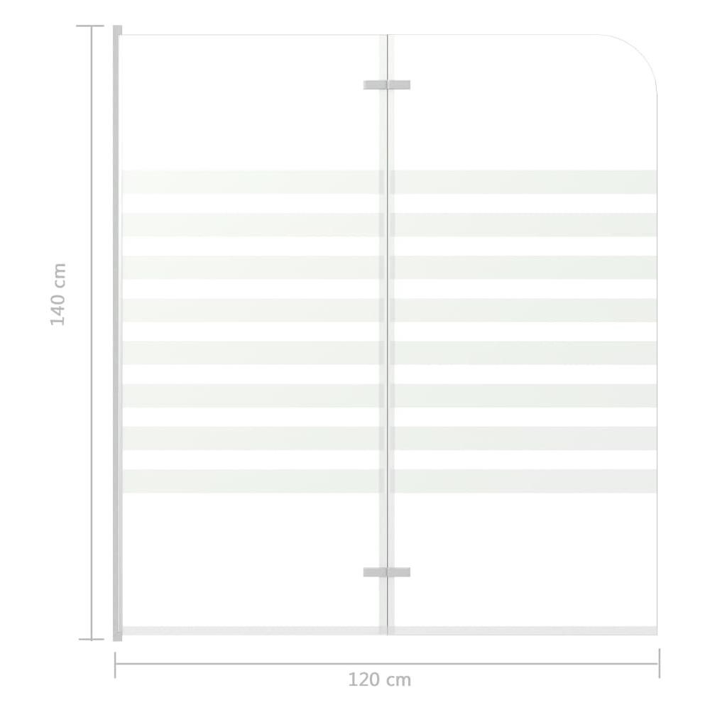Cabina Da Bagno 120x140 Cm In Vetro Temperato A Righe - Foto 8