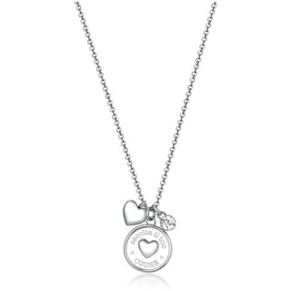 Brosway Collana Chakra Con Ciondolo Cuore In Acciaio E Cristalli – Finitura Oro 14K – Gioiello Donna BHKN132