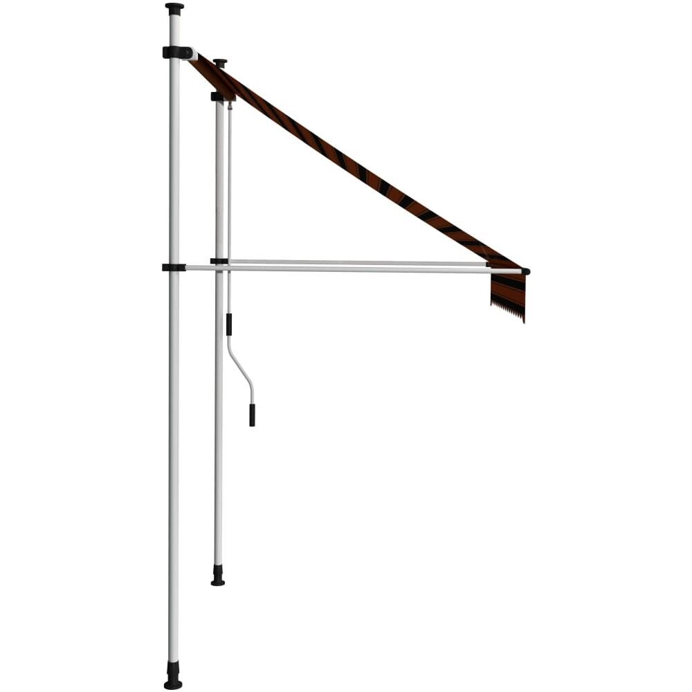 Tenda da Sole Retrattile Manuale 150 cm Arancione e Marrone - Foto 2