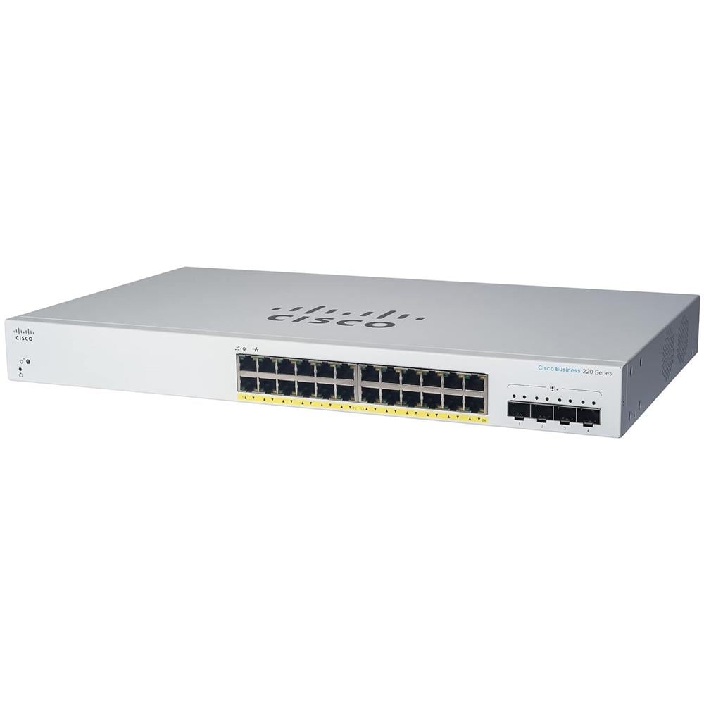 Switch di Rete CBS220-24P-4X Gestito L2 24 Porte Gigabit Ethernet [10/100/1000] Supporto Power over Ethernet [PoE] Colore Bianco - Foto 1