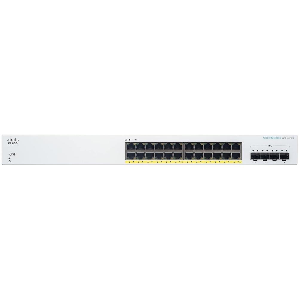 Switch di Rete CBS220-24P-4X Gestito L2 24 Porte Gigabit Ethernet [10/100/1000] Supporto Power over Ethernet [PoE] Colore Bianco - Foto 2