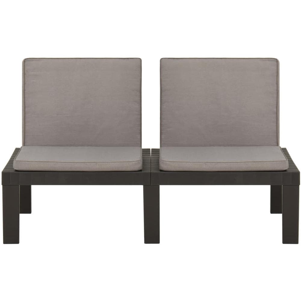 Set Divani Da Giardino Con Cuscini 4 Pz In Plastica Grigio - Foto 8