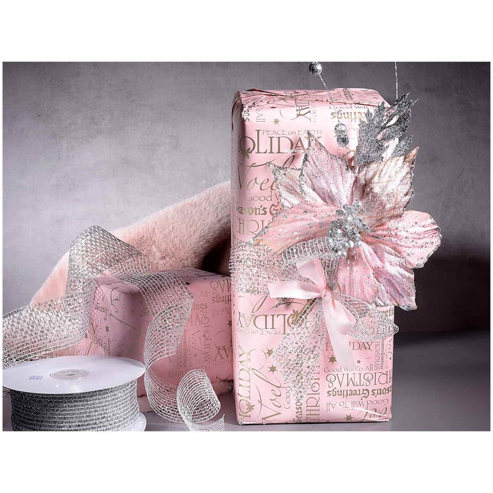 Set 12 Stelle Di Natale Artificiali Con Bacche E Foglie Modellabili Decorazione Per Albero Casa E Negozi - Foto 3