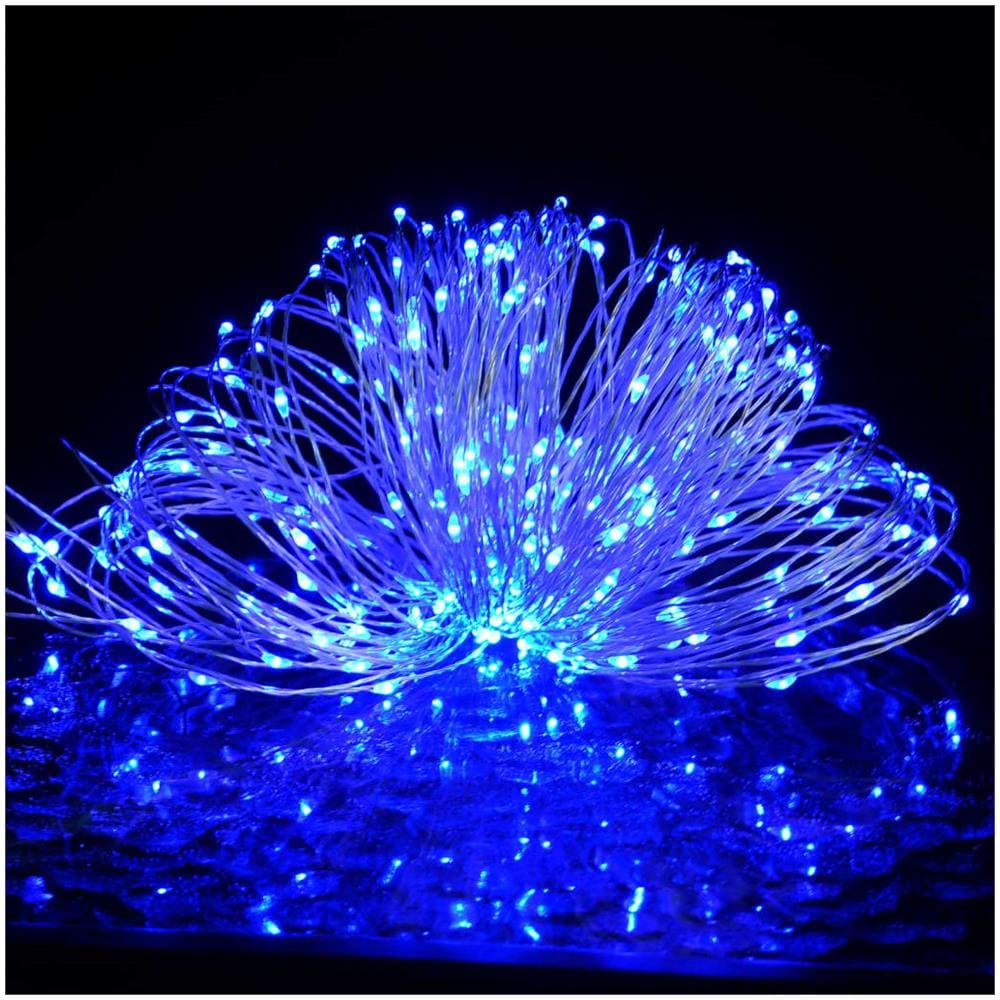 Filo Di Micro Lucine A Led 40 M 400 Led Blu 8 Funzioni - Foto 3
