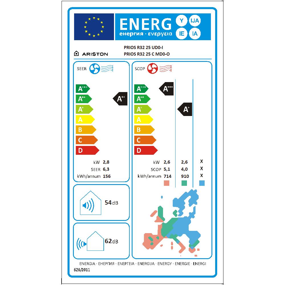 Condizionatore Fisso Monosplit R32C25MUD0 Potenza 9000 BTU /H Classe A++ /A+ Inverter - Foto 2
