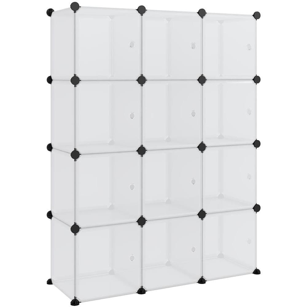 Organizzatore Portaoggetti Con 12 Cubi E Ante Trasparenti In Pp - Foto 2