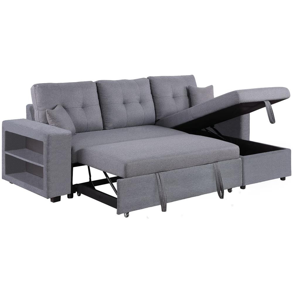 Glasgow Divano Angolare Trasformabile Grigio 4 Posti - Foto 2