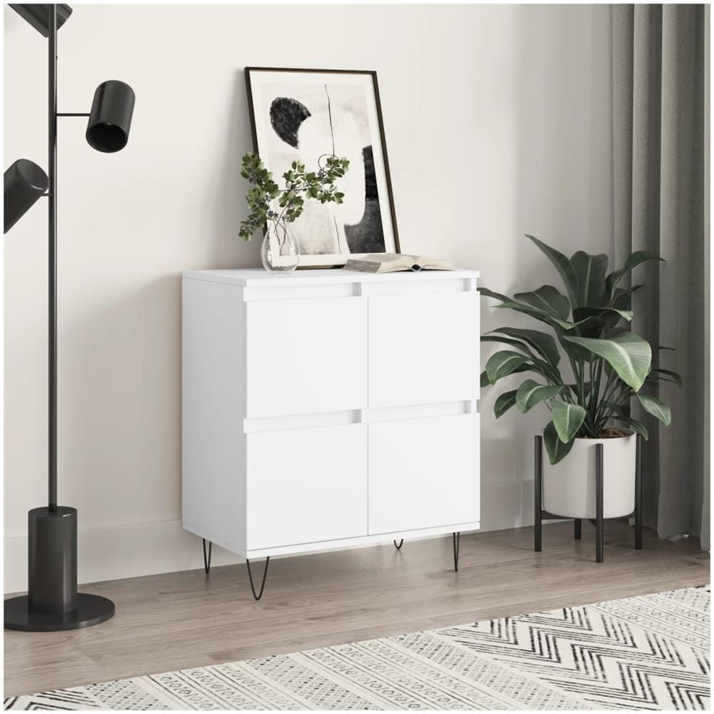 Credenza Bianca 60x35x70 Cm In Legno Multistrato - Foto 1