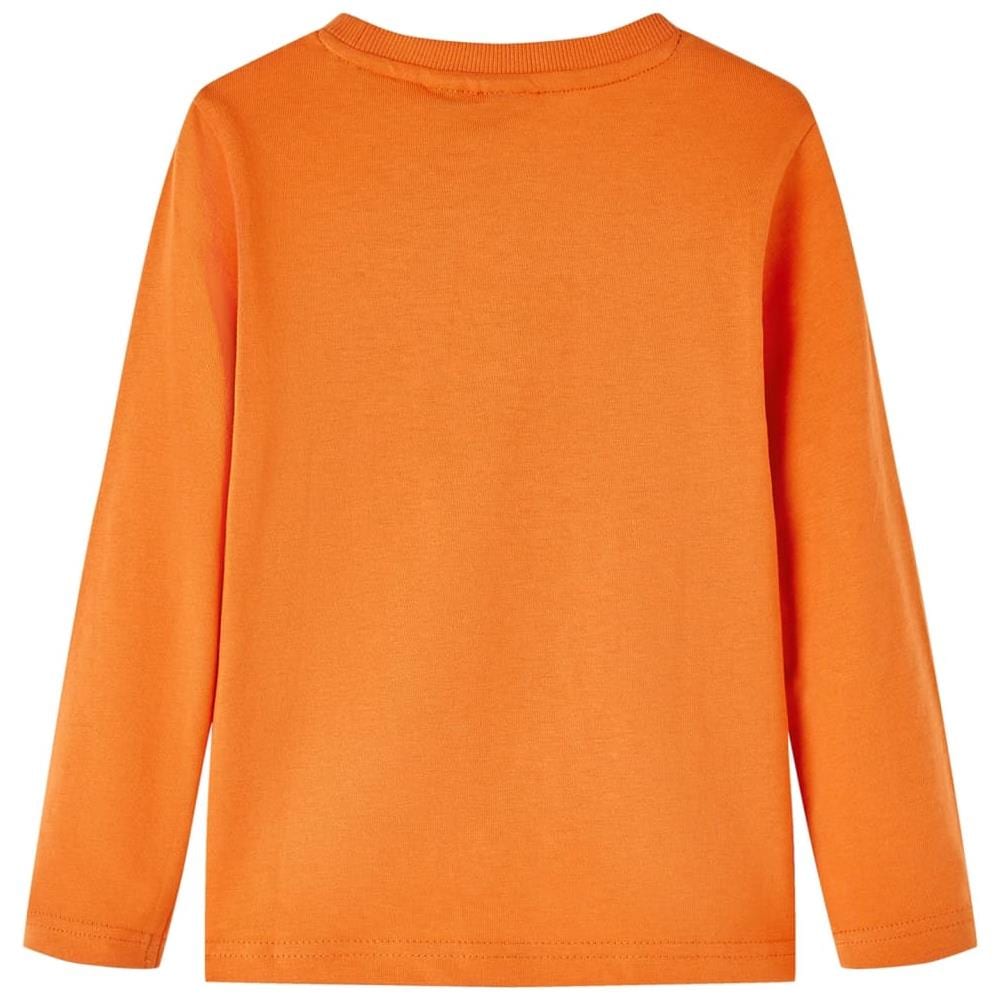 Maglietta Per Bambini A Maniche Lunghe Stampa Orso Arancione Scuro 128 - Foto 2