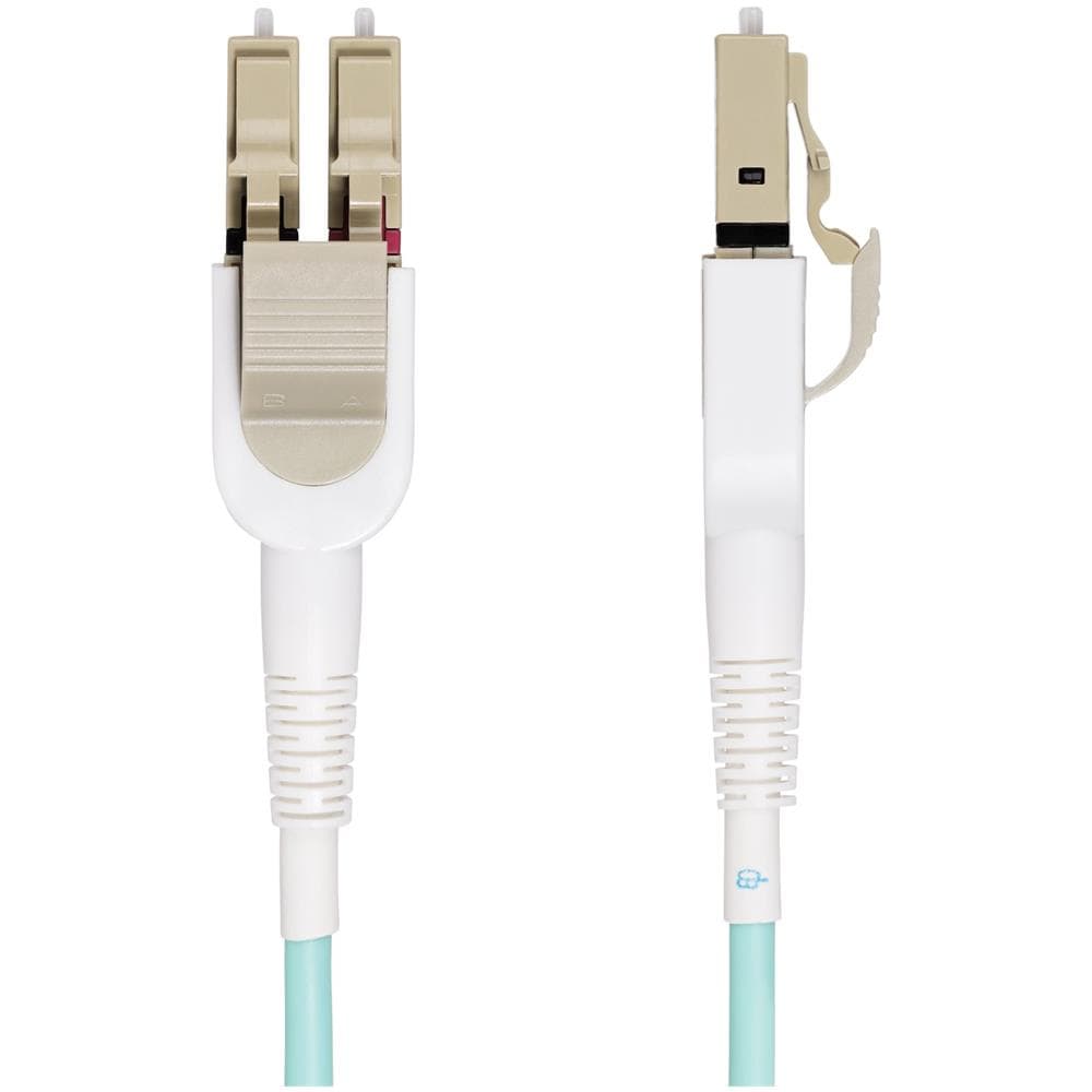 Cavo in fibra ottica multimodale OM4 LC a LC (UPC) commutabile con linguette push-pull, 5m, 50/125µm, Reti 100G, Bassa perdita di inserzione, Cavo patch /bretella in fibra ottica LSZH - Foto 2