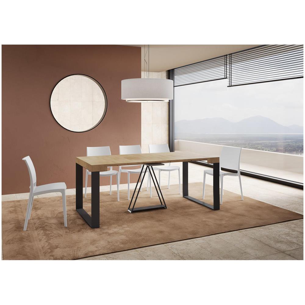 Consolle allungabile 90x40/196 cm Sketa Small quercia natura telaio antracite - Foto 3