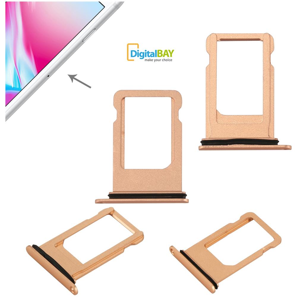 Ricambio Cassetto Tray Porta Sim Card Slot Gold Oro Per Apple Iphone 8 - Foto 1