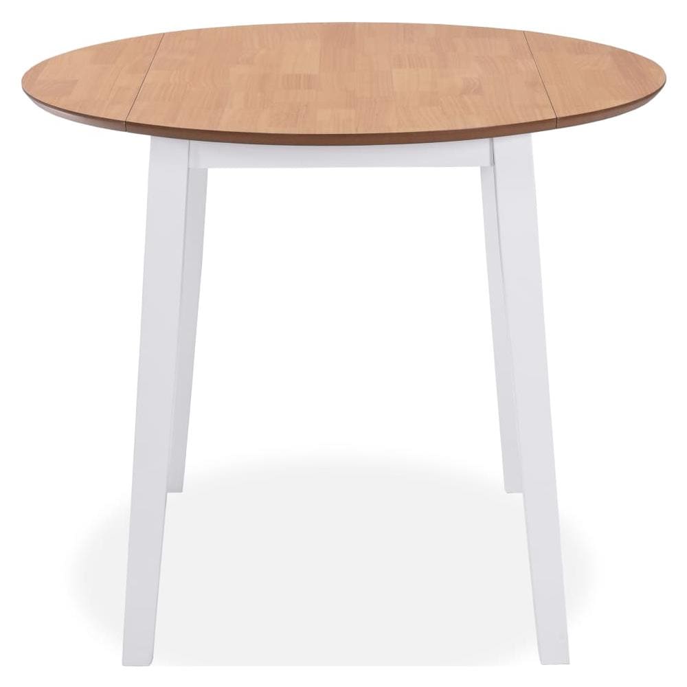 Tavolo Per Sala Da Pranzo Con Ali Rotondo In Mdf Bianco - Foto 2