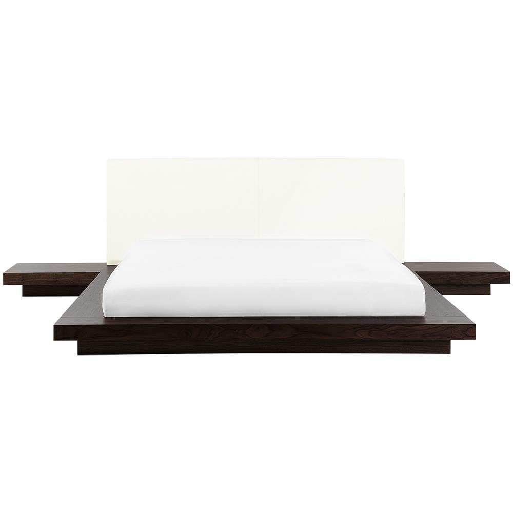 Letto Color Legno Scuro 160 X 200 Cm Zen - Foto 1