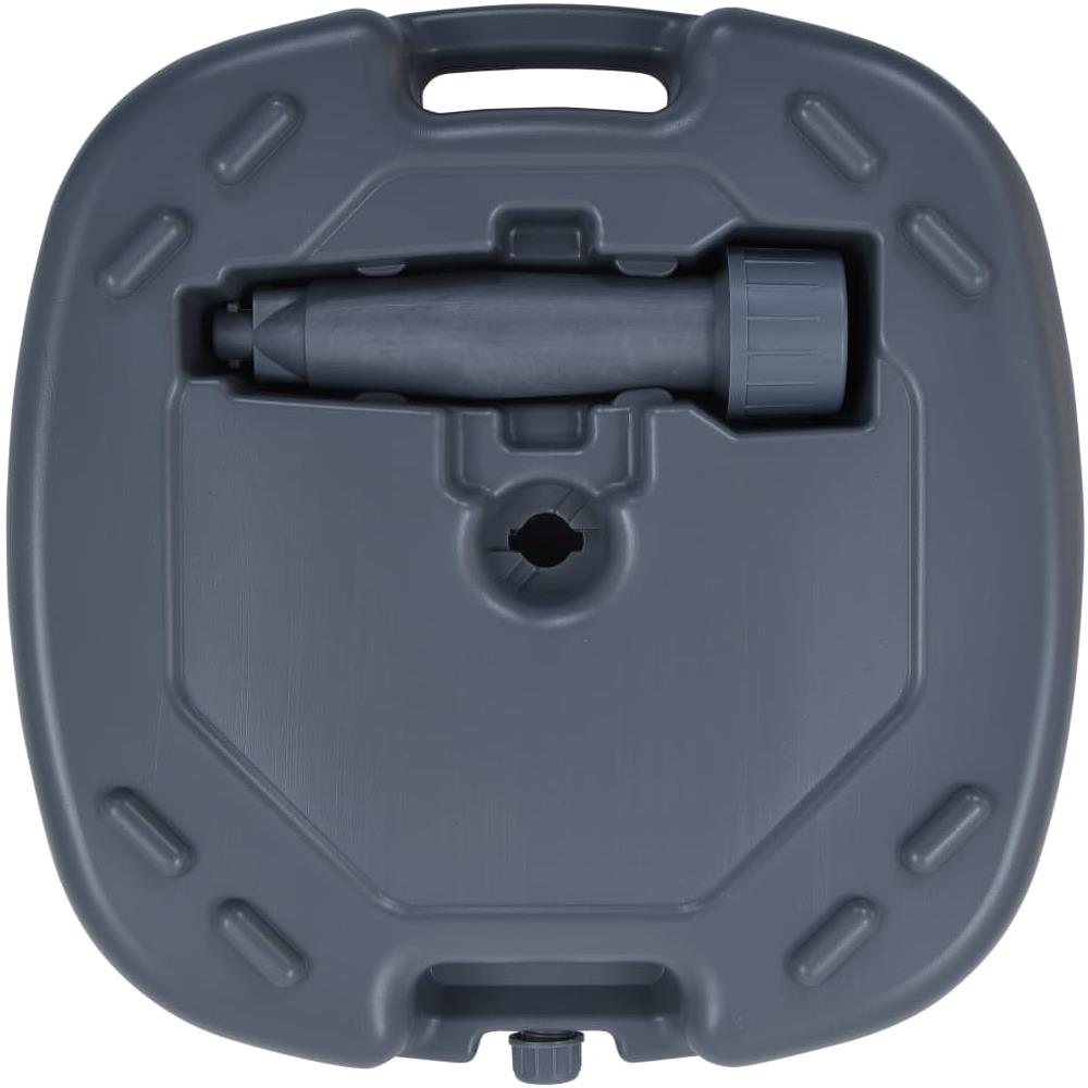Base Ombrellone Portatile Grigia Riempibile Con Sabbia / acqua - Foto 2