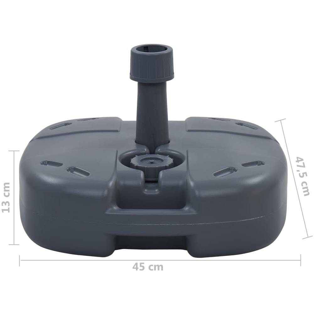 Base Ombrellone Portatile Grigia Riempibile Con Sabbia / acqua - Foto 5