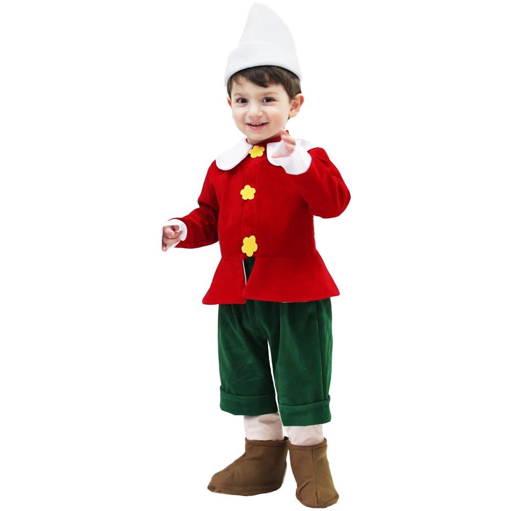 Costume Pinocchio Prima Infanzia Taglia 13/18 Mesi Vestito Carnevale - Foto 1