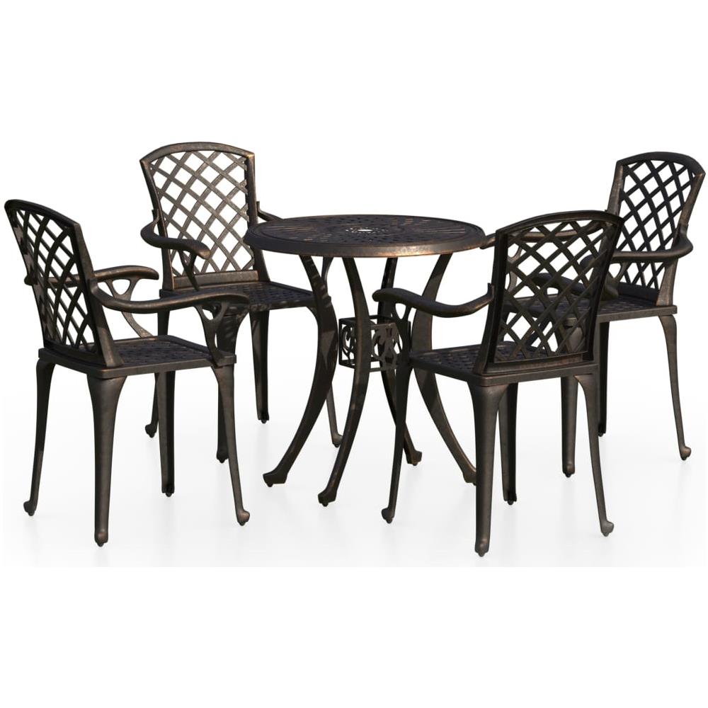 Set Da Bistrot 5 Pz In Alluminio Pressofuso Bronzo - Foto 2