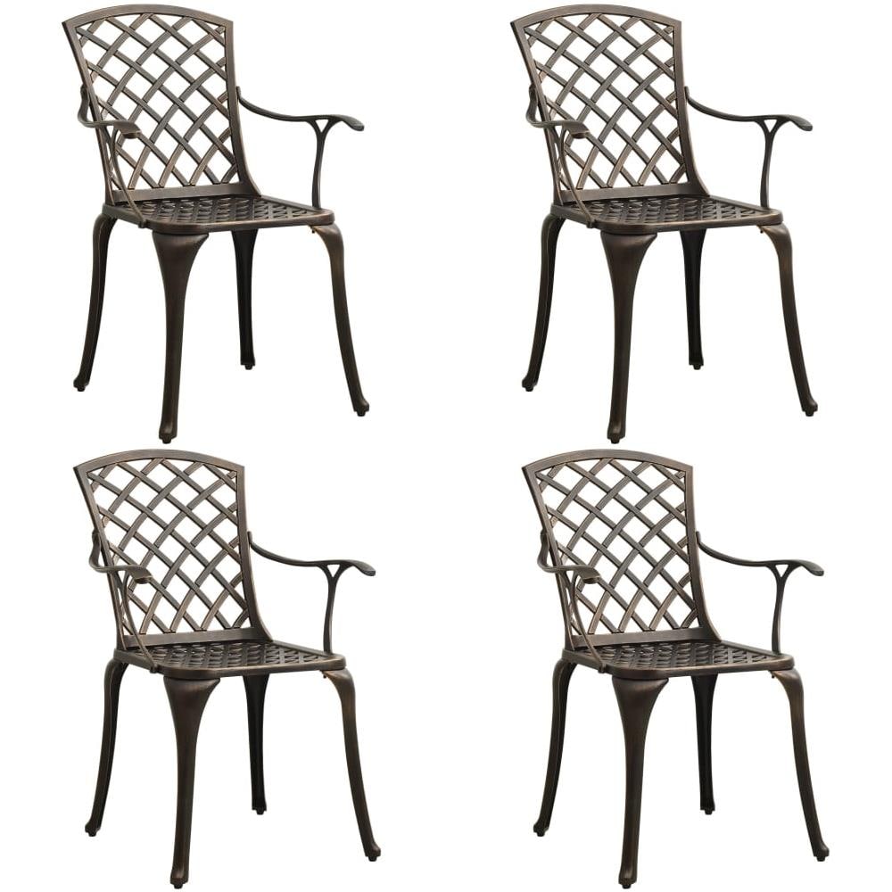 Set Da Bistrot 5 Pz In Alluminio Pressofuso Bronzo - Foto 3